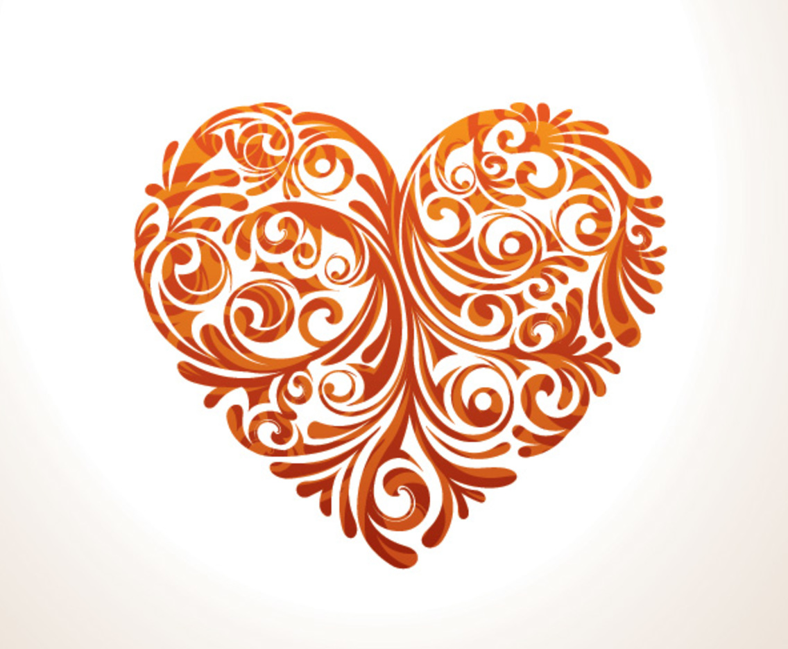 Floral Heart Vector Art Graphics 1136x936 Floral Heart Vector Art Graphics