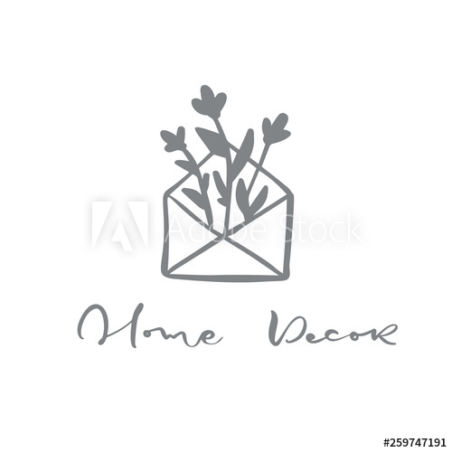 500x500 Hand Drawn Simple Floral Icon Vector From Nature Florist Logo