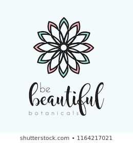260x280 Black Letter Mandala Floral Logo Icon Vector Mandala Logo