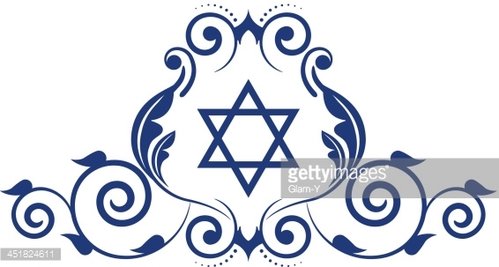 499x267 Vector Floral Icon With Star Of David Premium Clipart