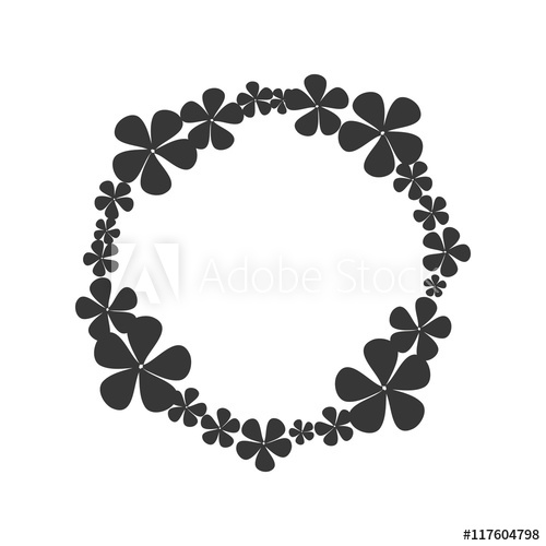 500x500 Wreath Crown Flower Garden Decoration Floral Icon Isolated