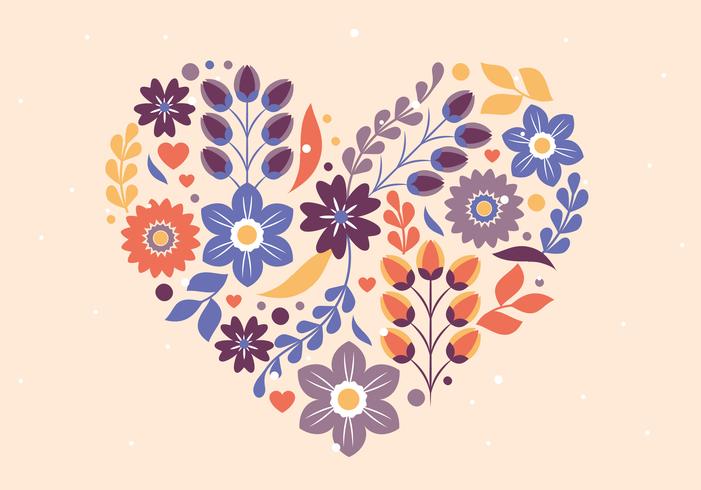 701x490 Vector Valentine's Day Flower Illustration