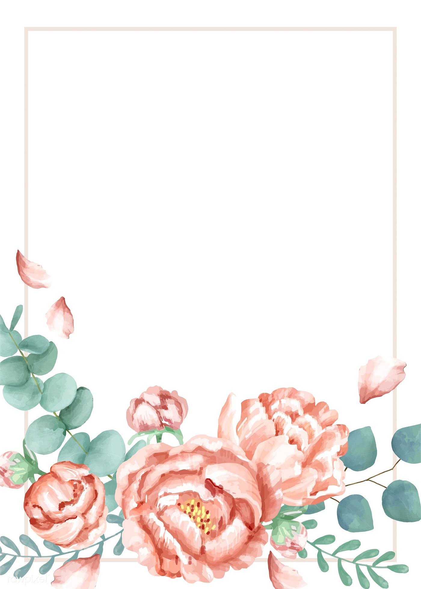 Invitation Card With A Floral Theme Free Image 1400x1959 Invitation Card With A Floral Theme Free Image