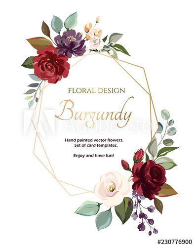 Card With Flower Rose, Leaves Wedding Ornament Concept Floral 395x500 Card With Flower Rose, Leaves Wedding Ornament Concept Floral