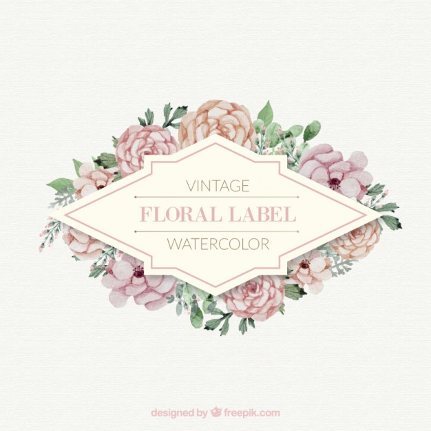 626x626 Roses With Leaves Vintage Floral Label Free Vectors Ui Download
