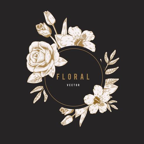 490x490 Round Floral Label