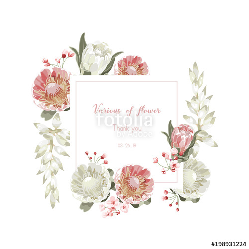 500x500 Vintage And Luxurious Floral Vector Greeting Card With Flowers