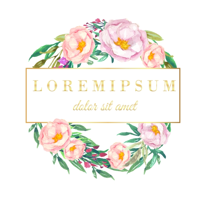 640x640 Watercolor Floral Labels, Label, Watercolor, Background Png