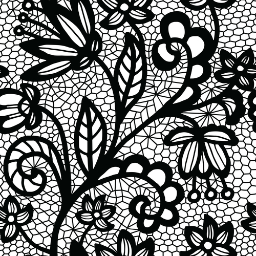 500x500 Black Lace Pattern Vector Design Free Download