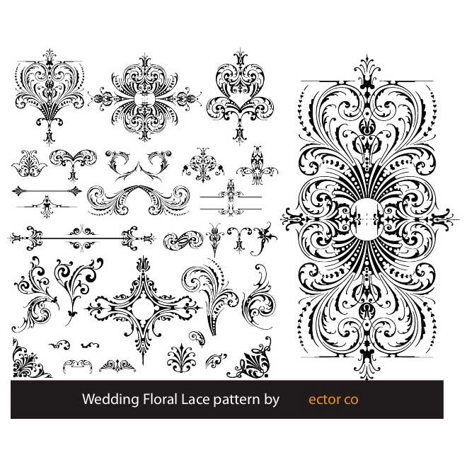 660x660 Floral Lace Pattern Vector