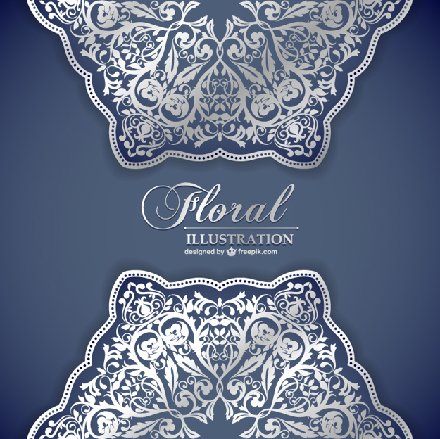 625x624 Floral Lace Pattern Invitation Vector Free Download