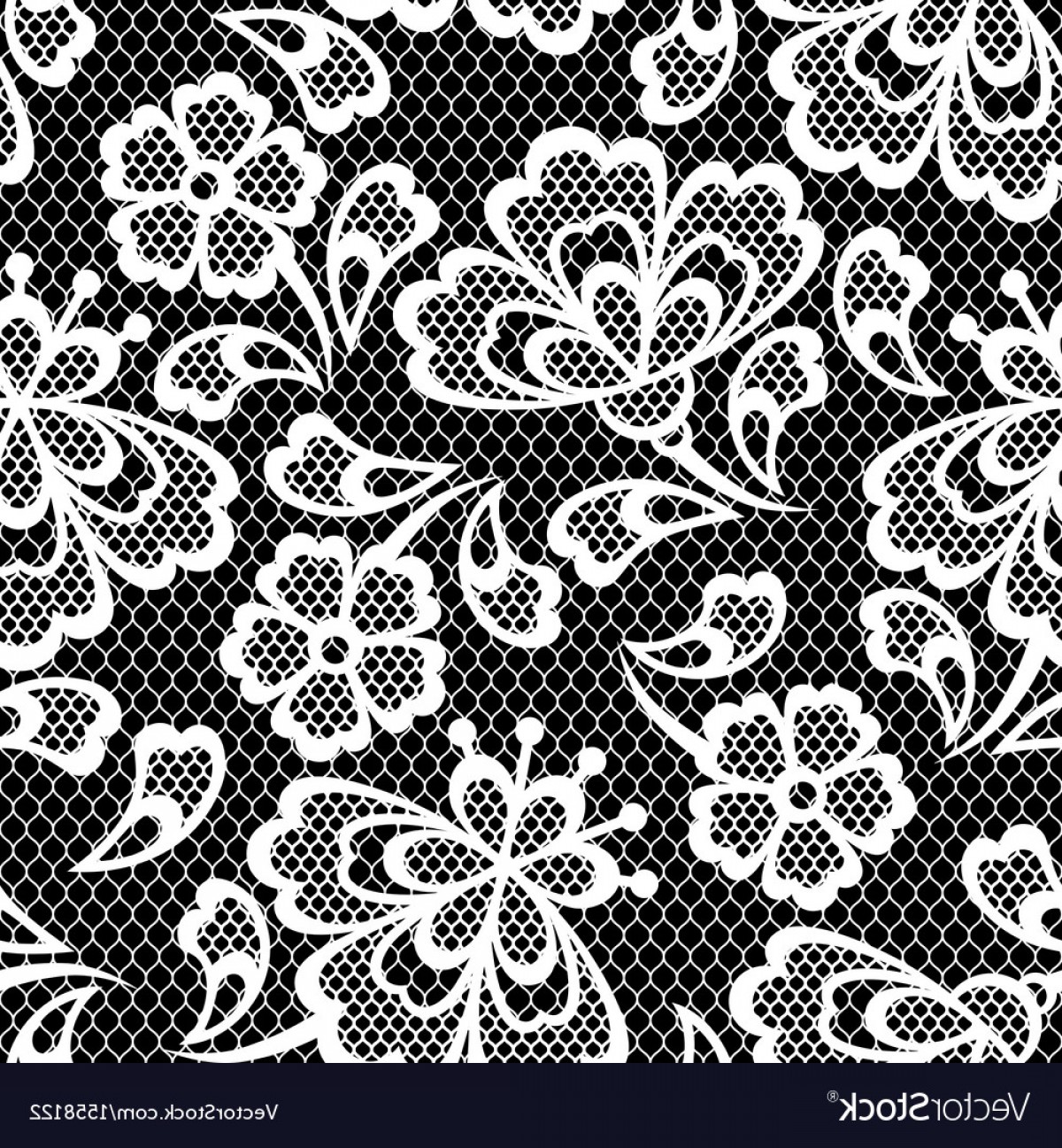 Floral Lace Pattern Vector at Vectorified.com | Collection of Floral ...