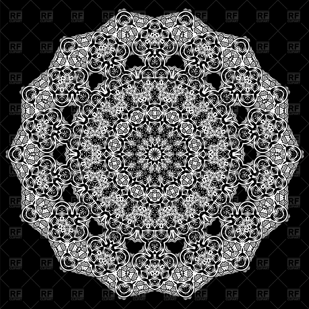 1200x1200 Ornamental Seamless Floral Lace Pattern Vector Image