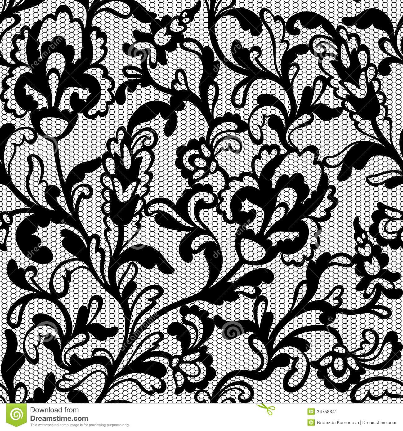 1300x1390 Seamless Flower Lace Pattern
