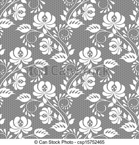 450x470 Seamless Floral Lace Pattern