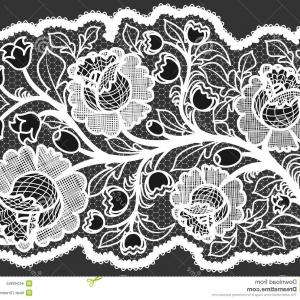 300x300 Stock Illustration Abstract Seamless White Lace Ribbon Feminine