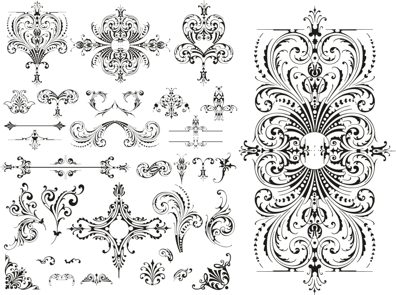800x596 Wedding Floral Lace Pattern Vector Free Vector Cdr Free Download