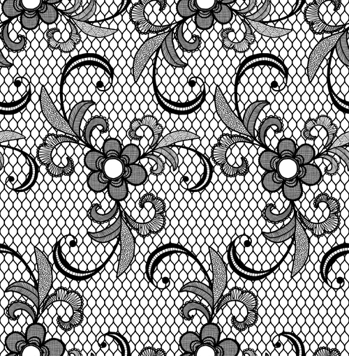 500x510 Black Lace Pattern Vector Design Free Download