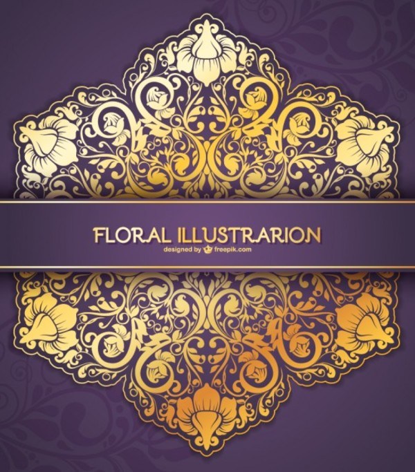 600x683 Floral Lace Vector Card Free Vectors