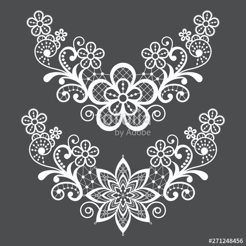 500x500 Lace Single Vector Pattern Set