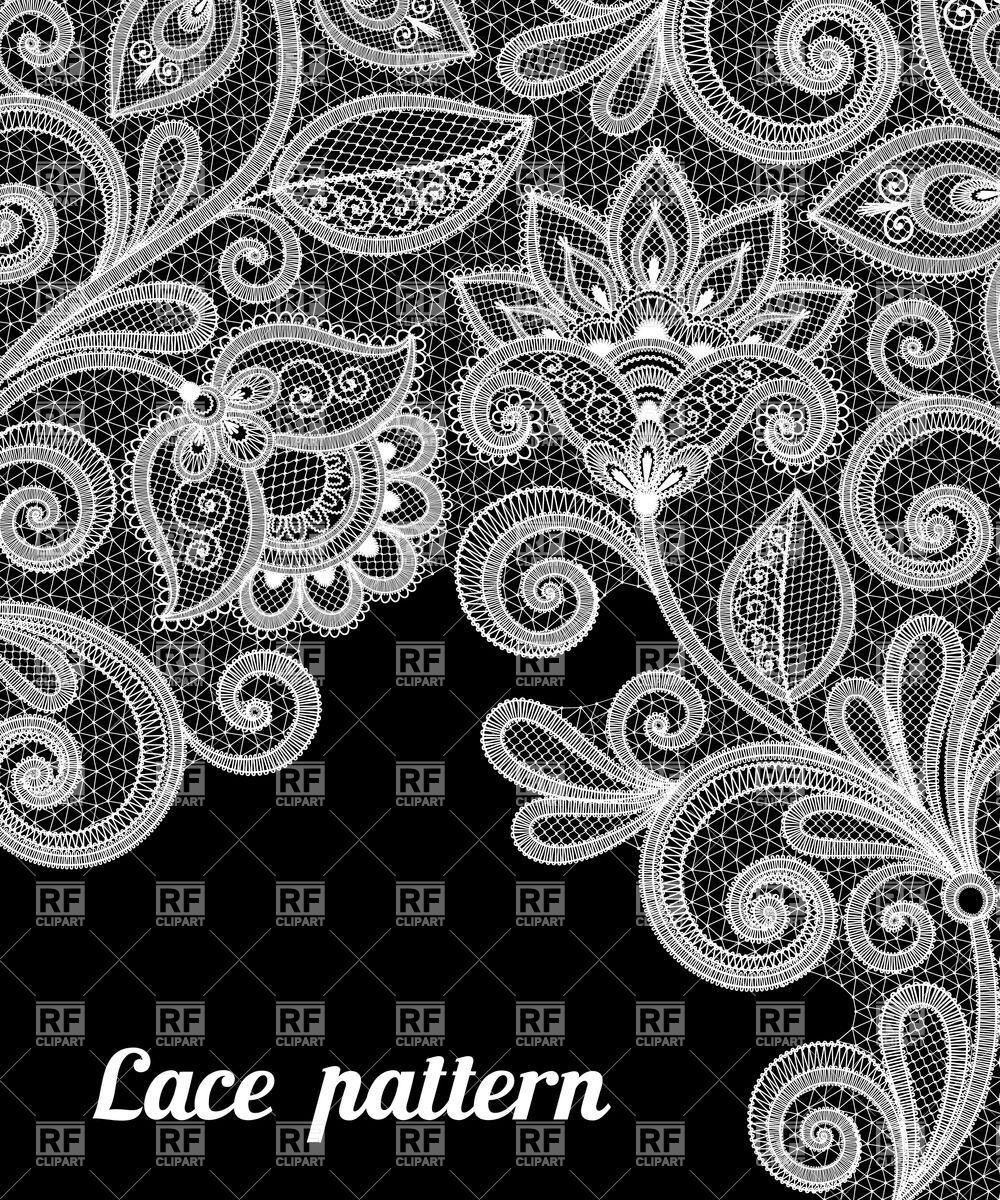 1000x1200 Lace Free Vector Clipart, Floral Lace, Pattern