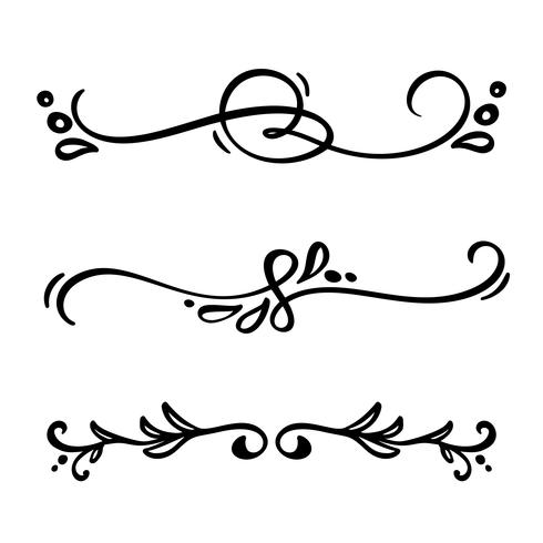 490x490 Vector Vintage Line Elegant Dividers And Separators, Swirls
