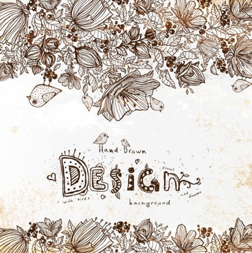 367x368 Floral Line Art Free Vector Download