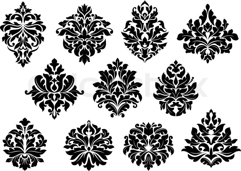 800x569 Set Of Black And White Vector Stock Vector Colourbox