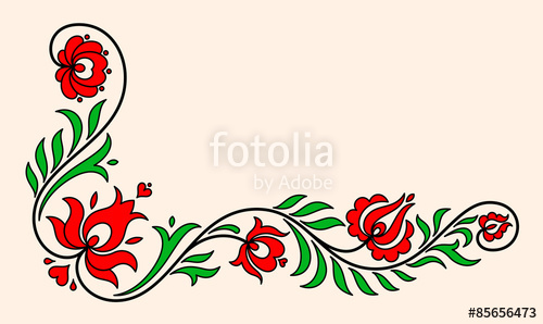 500x298 Traditional Hungarian Floral Motif Stock Image And Royalty Free