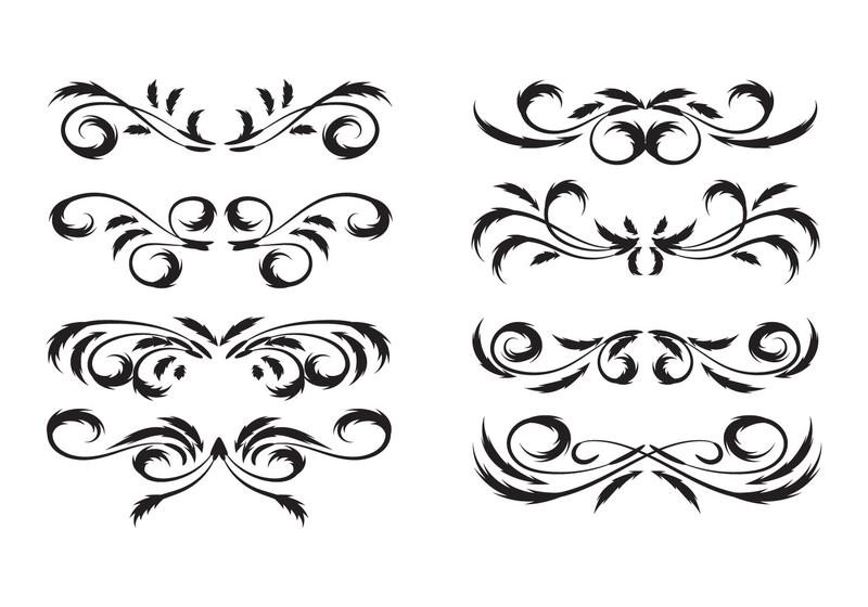 800x560 Vintage Floral Motifs Vector
