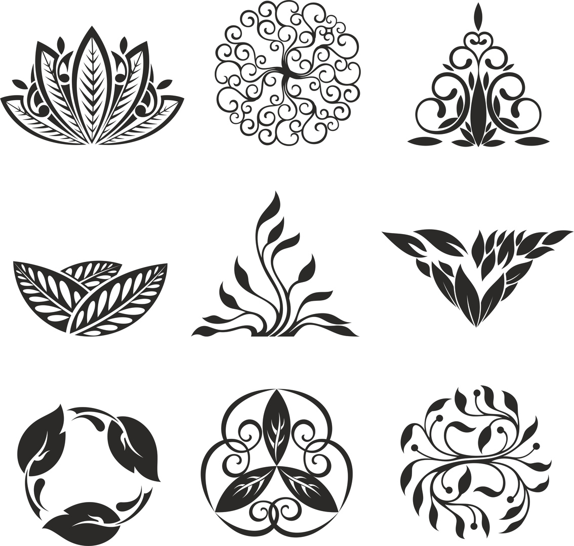 1134x1080 Floral Ornament Elements Free Vector Download In Cdr