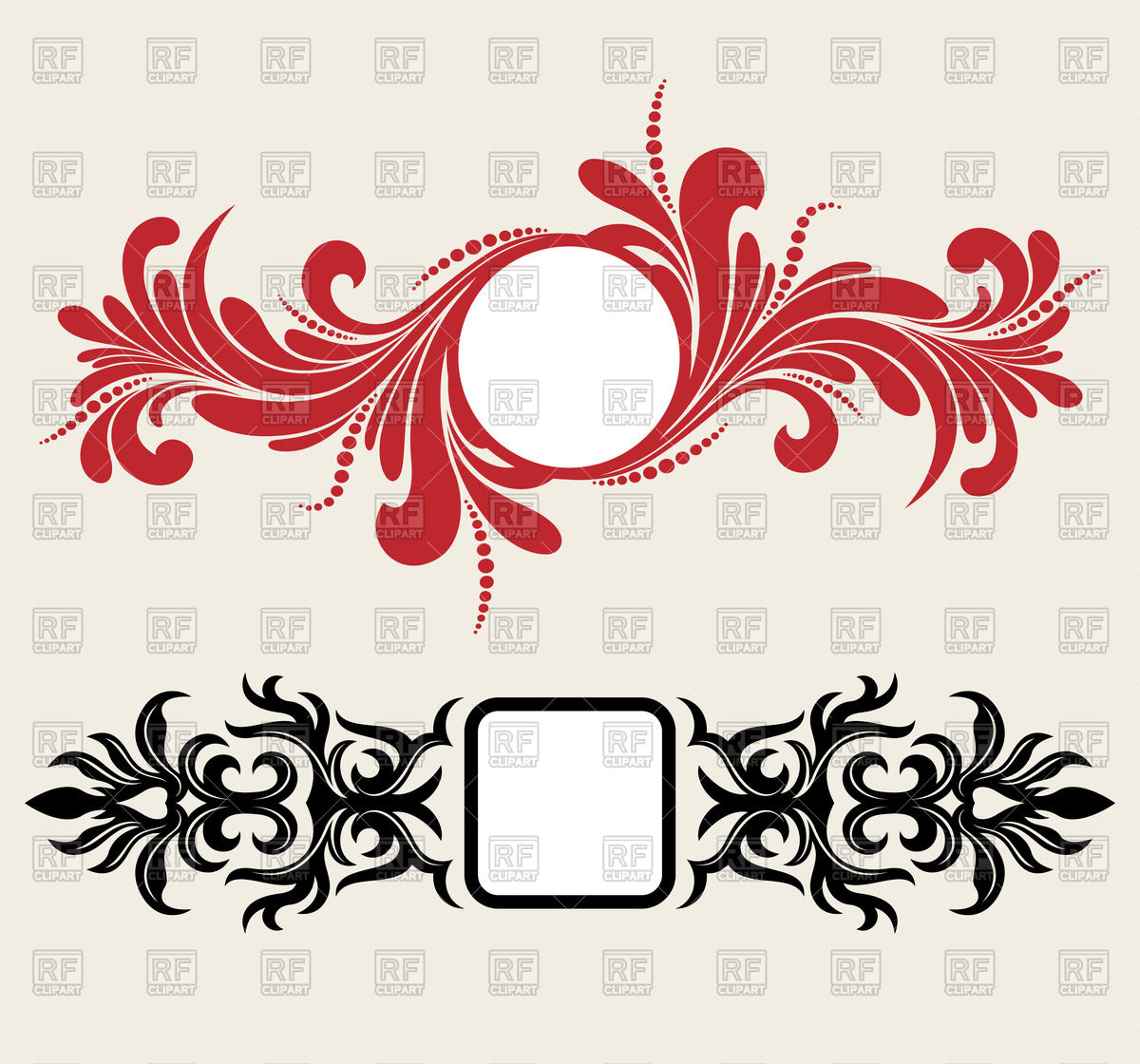 1200x1120 Vintage Frame With Floral Ornament Vector Image Of Borders