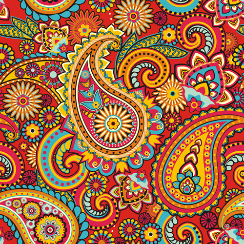 500x500 Floral Paisley Pattern Seamless Vector Free Download