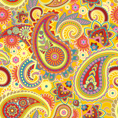 500x500 Floral Paisley Pattern Seamless Vector Free Download