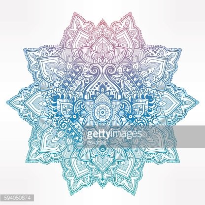 416x416 Beautiful Vector Bohemian Floral Paisley Premium Clipart