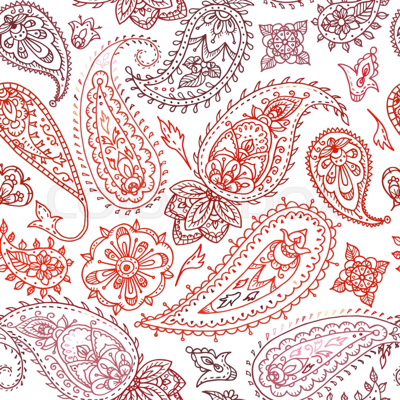 800x800 Seamless Colorful Indian Floral Stock Vector Colourbox