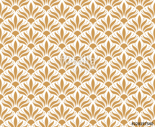 500x410 Seamless Arabesque Floral Pattern Art Deco Style Background