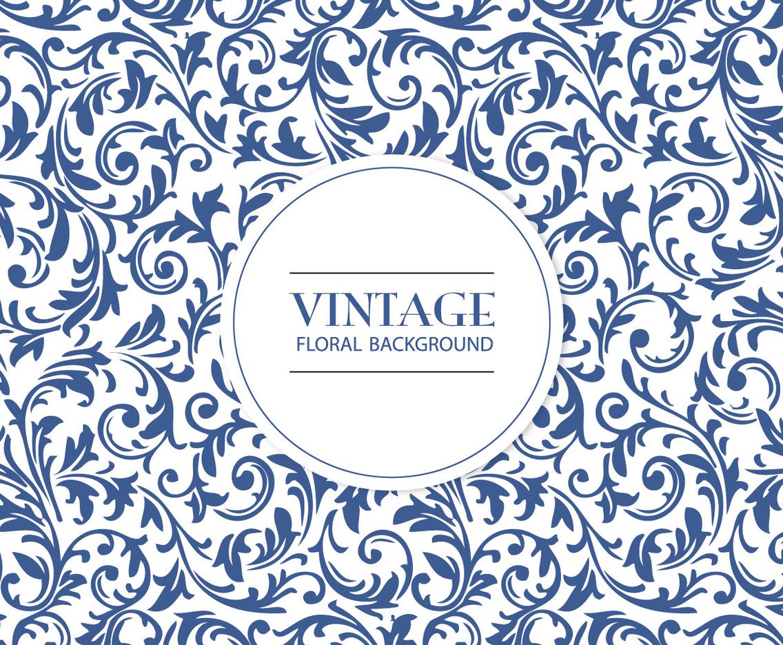 1136x936 Vintage Floral Pattern Background Vector Art Graphics