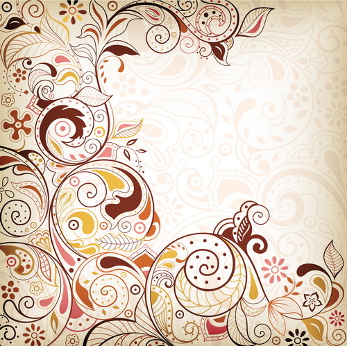 500x499 Decorative Floral Pattern Vector Background Art Free Vector