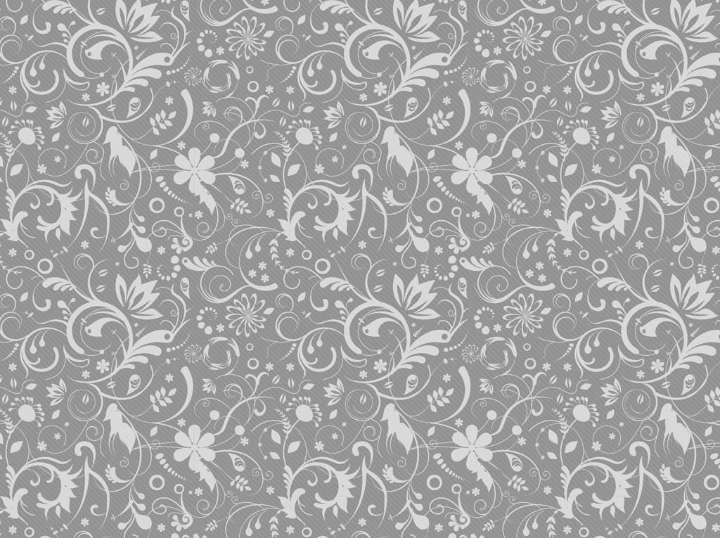 1024x765 Gray Floral Pattern Vector Art Graphics