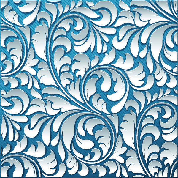 600x599 Paper Cutting Floral Pattern Vector Free Download