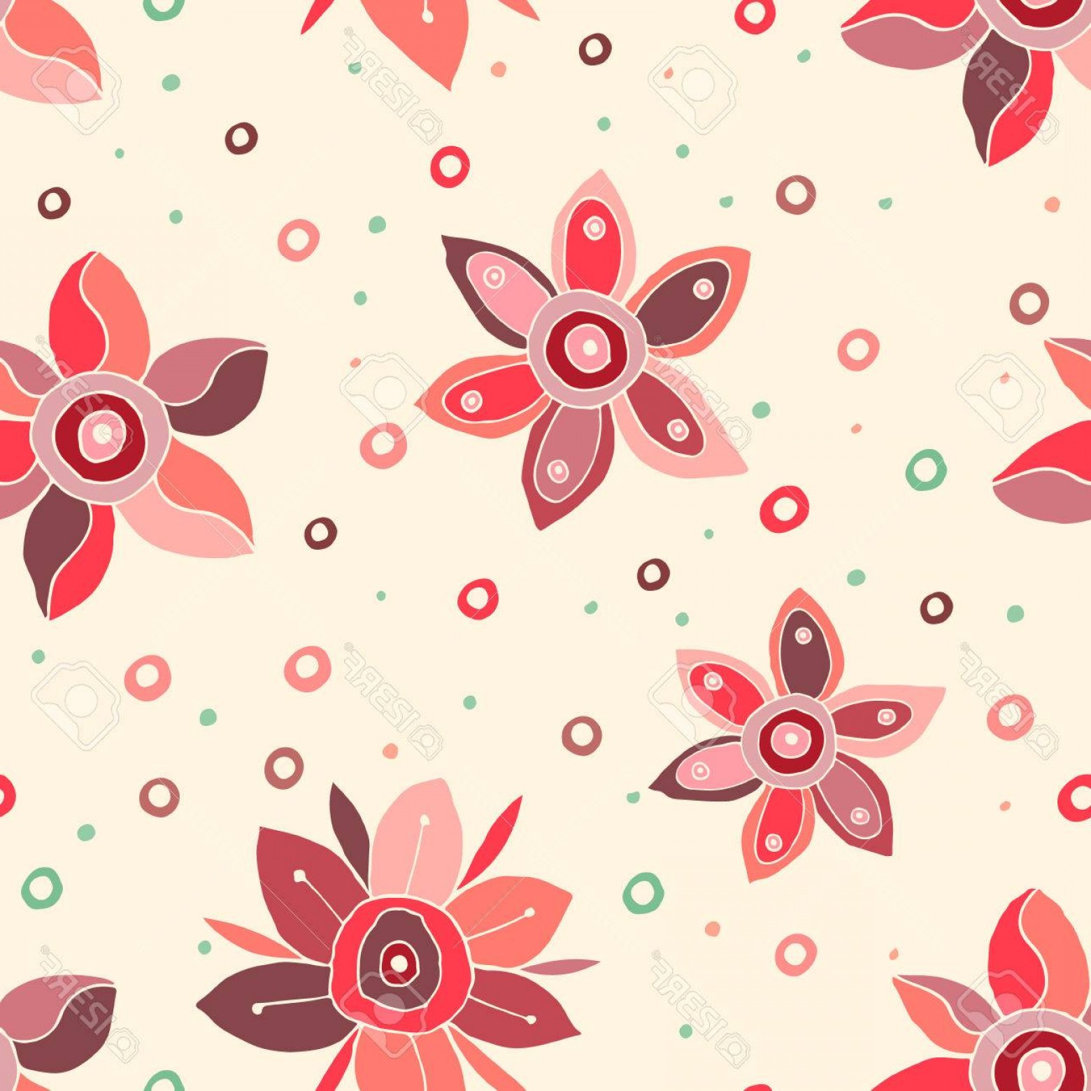 1560x1560 Photostock Vector Seamless Vector Floral Pattern Decorative Cute