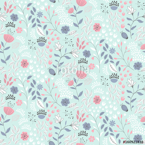 500x500 Delicate Ditsy Floral Print Vector Seamless Pattern Stock Image
