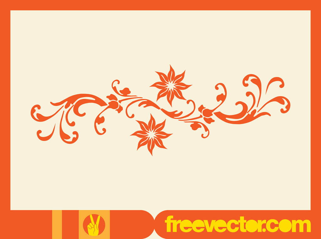 1024x765 Floral Scroll Vector Element Free Graphics Uihere