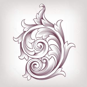 300x300 Floral Scroll Vector Set Hoodamathrun