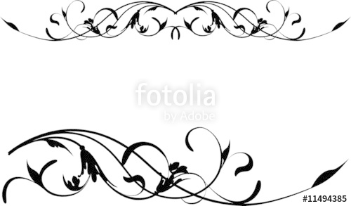 500x293 Vector Retro Floral Scroll Pattern Stock Image And Royalty Free