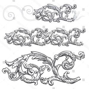 300x300 Vector Vintage Baroque Engraving Floral Scroll Hoodamathrun