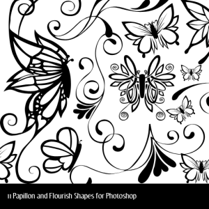Floral Custom Shapes For Photoshop 300x300 Floral Custom Shapes For Photoshop