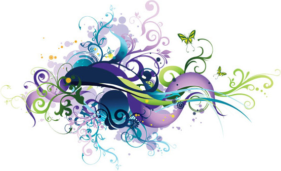 555x337 Free Vector Floral Swirls Download Free Vector Download