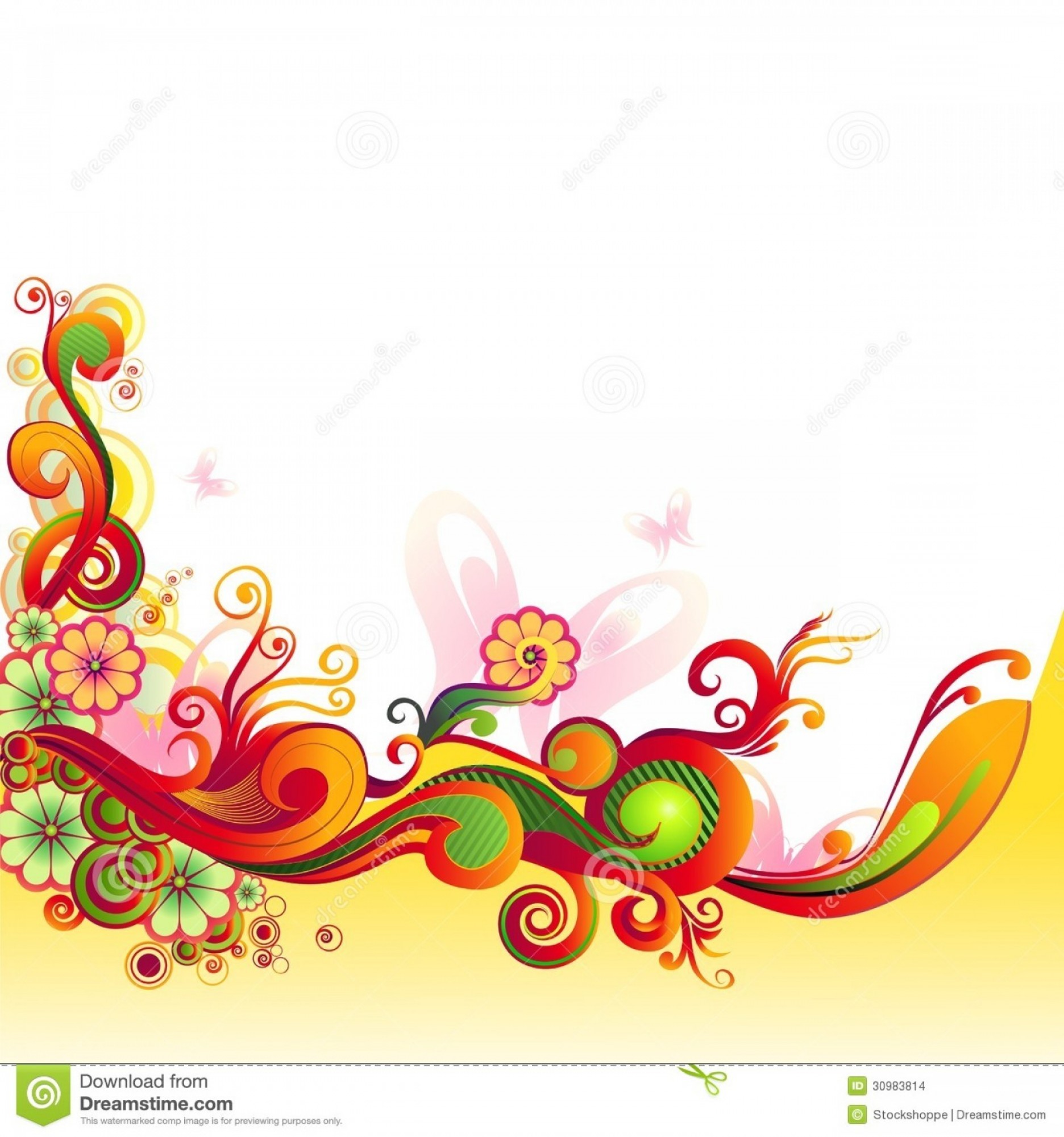 1872x2001 Stock Images Colorful Floral Swirl Vector Illustration Image